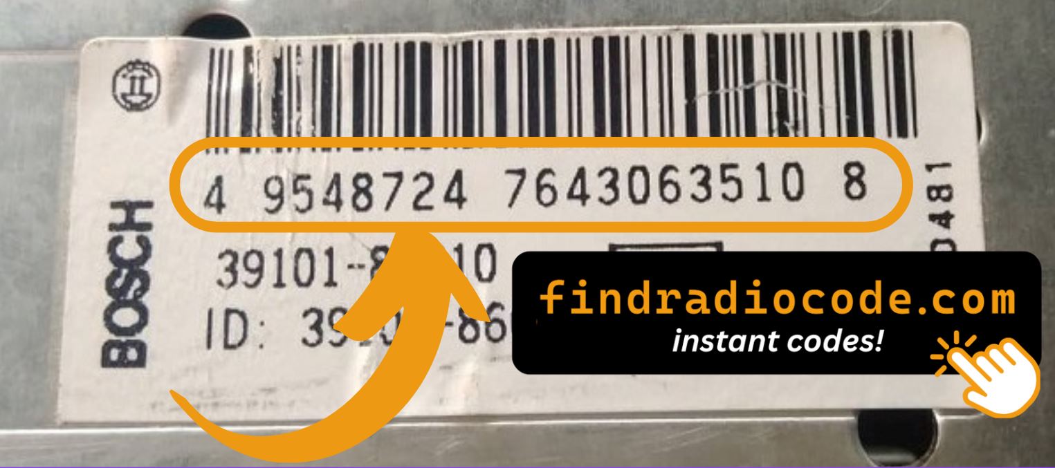 Suzuki Bosch radio serial number label location